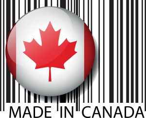 Made in Canada barcode. Vector illustration